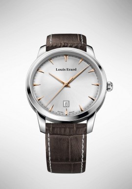 Louis Erard La Carree Classique Rare Square Stainless Steel Leather  Automatic Mens Wristwatch 34 MM Louis Erard