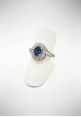 Anello Crivelli in oro bianco con brillanti e zaffiri CRV6005