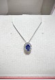 Donnaoro white gold necklace with diamonds and sapphire DPZ10857.025